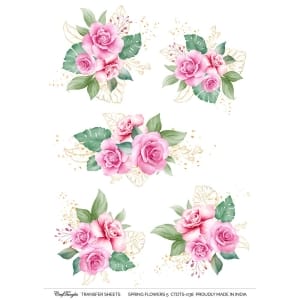 CrafTangles A4 Transfer It Sheets - Spring Flowers 5
