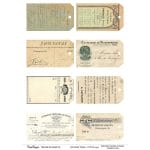 CrafTangles A4 Transfer It Sheets - Vintage Tags 1
