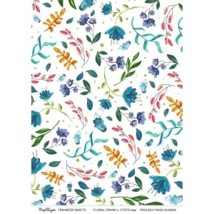 CrafTangles A4 Transfer It Sheets - Floral Frame Background 2