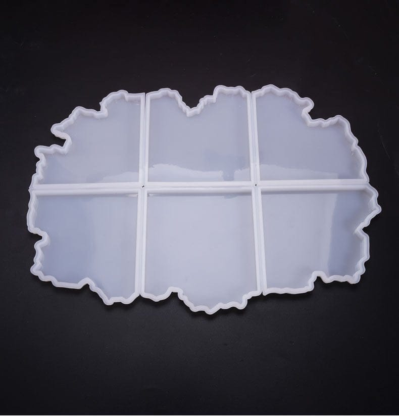 Agate Shaped Coaster Moulds (6 coasters) RAWS 227 silicone mould Agate Shaped Coaster Moulds (6 coasters)