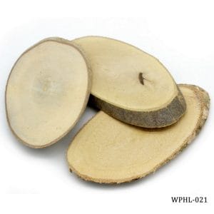Natural Oval Wood Plate Medium 3 pcs (WPHL-021)