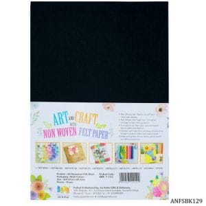A4 Felt Sheets - Black (Pack of 10 sheets)