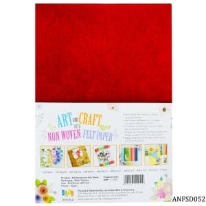 A4 Felt Sheets - Dark Red (Pack of 10 sheets)