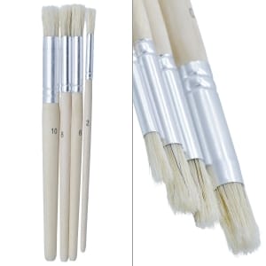 Stencil Brushes (Set of 4 brushes, size - 2,6,8 and 10 mm)