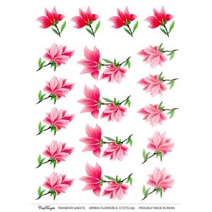 CrafTangles A4 Transfer It Sheets - Spring Flowers 6