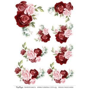 CrafTangles A4 Transfer It Sheets - Spring Flowers 8