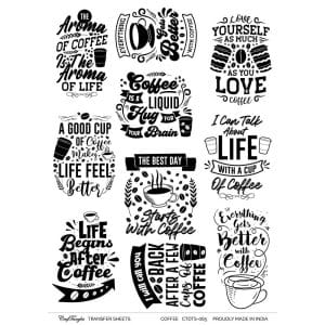 CrafTangles A4 Transfer It Sheets - Coffee