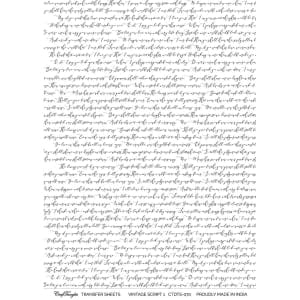 CrafTangles A4 Transfer It Sheets - Vintage Script 1