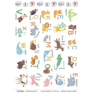 CrafTangles A4 Transfer It Sheets - Fun Alphabets