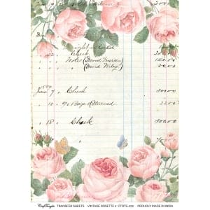 CrafTangles A4 Transfer It Sheets - Vintage Rosette 2