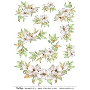 CrafTangles A4 Transfer It Sheets - Spring Flowers 9