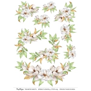 CrafTangles A4 Transfer It Sheets - Spring Flowers 9