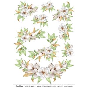 CrafTangles A4 Transfer It Sheets - Spring Flowers 9