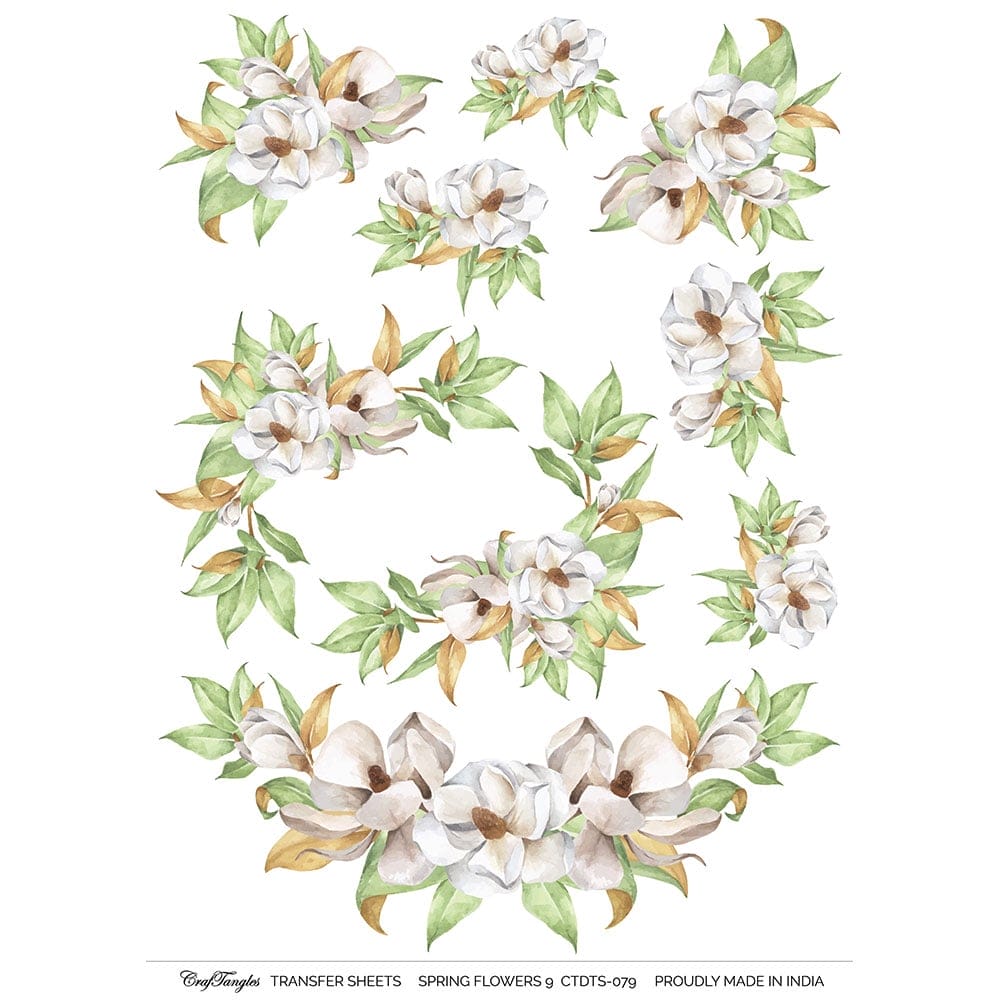 CrafTangles A4 Transfer It Sheets - Spring Flowers 9