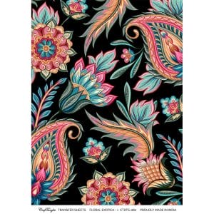 CrafTangles A4 Transfer It Sheets - Floral Exotica 1