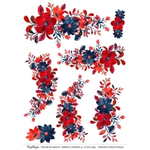 CrafTangles A4 Transfer It Sheets - Spring Flowers 10