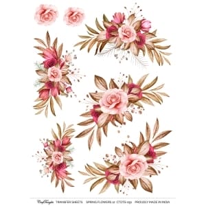 CrafTangles A4 Transfer It Sheets - Spring Flowers 12