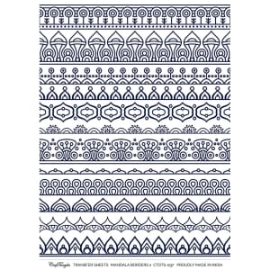 CrafTangles A4 Transfer It Sheets - Mandala Borders 2