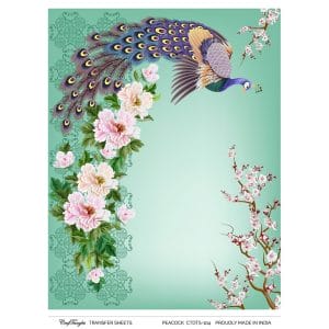 CrafTangles A4 Transfer It Sheets - Peacock