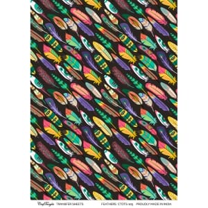 CrafTangles A4 Transfer It Sheets - Feathers