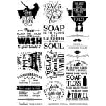 CrafTangles A4 Transfer It Sheets - Quotes - Bathroom