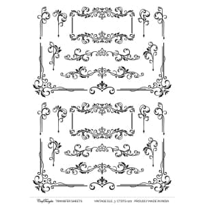 CrafTangles A4 Transfer It Sheets - Vintage Elements 3