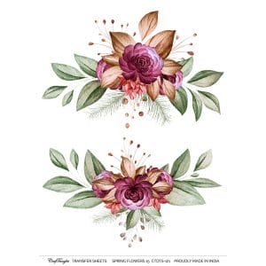 CrafTangles A4 Transfer It Sheets - Spring Flowers 15
