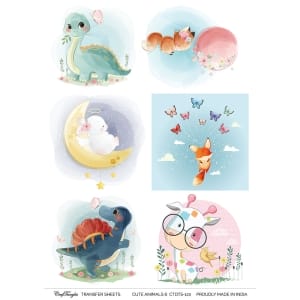 CrafTangles A4 Transfer It Sheets - Cute Animals 6