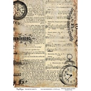 CrafTangles A4 Transfer It Sheets - Old Newspaper 1
