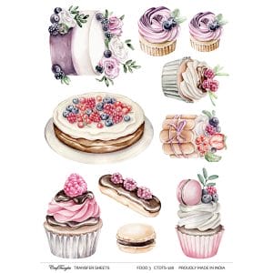 CrafTangles A4 Transfer It Sheets - Food 3