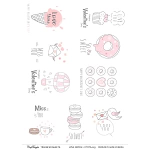 CrafTangles A4 Transfer It Sheets - Love Notes 1