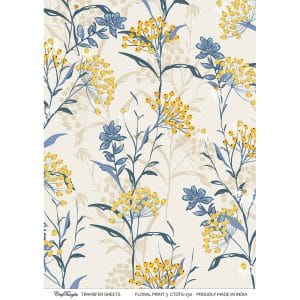CrafTangles A4 Transfer It Sheets - Floral Print 3