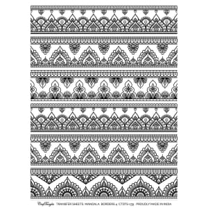 CrafTangles A4 Transfer It Sheets - Mandala Borders 4