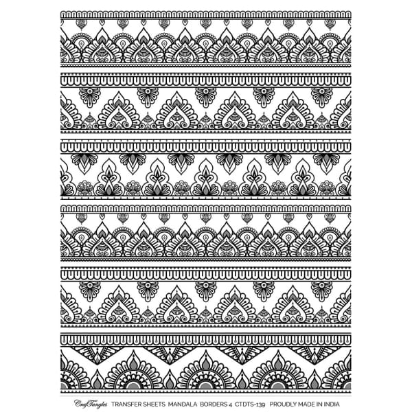CrafTangles A4 Transfer It Sheets - Mandala Borders 4