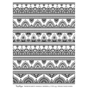 CrafTangles A4 Transfer It Sheets - Mandala Borders 4