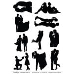 CrafTangles A4 Transfer It Sheets - Silhouettes - Couple