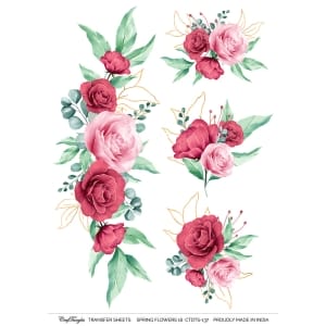 CrafTangles A4 Transfer It Sheets - Spring Flowers 16