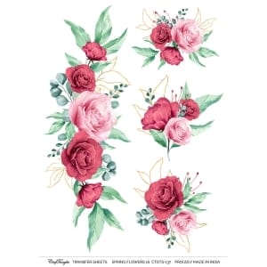 CrafTangles A4 Transfer It Sheets - Spring Flowers 16