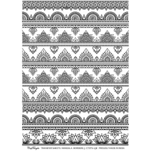 CrafTangles A4 Transfer It Sheets - Mandala Borders 3