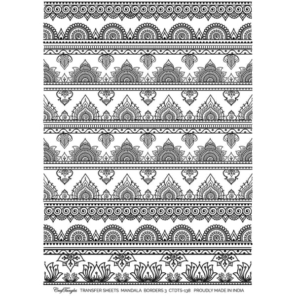 CrafTangles A4 Transfer It Sheets - Mandala Borders 3