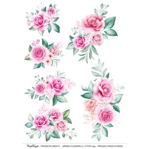 CrafTangles A4 Transfer It Sheets - Spring Flowers 17