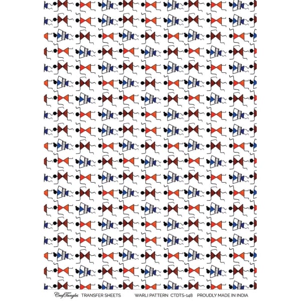 CrafTangles A4 Transfer It Sheets - Warli Pattern