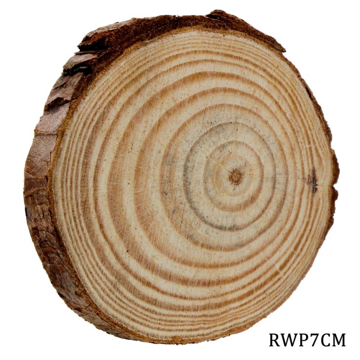 Natural Wooden Slices 7 cm single piece (RWP7CM) RWP7CM CraftAdda