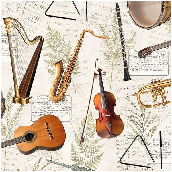 German Decoupage Napkins (5 pcs) - Music
