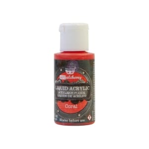Prima Finnabair Art Alchemy Liquid Acrylic Paint 1 Fluid Ounce - Coral