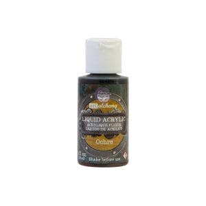 Prima Finnabair Art Alchemy Liquid Acrylic Paint 1 Fluid Ounce - Ochre