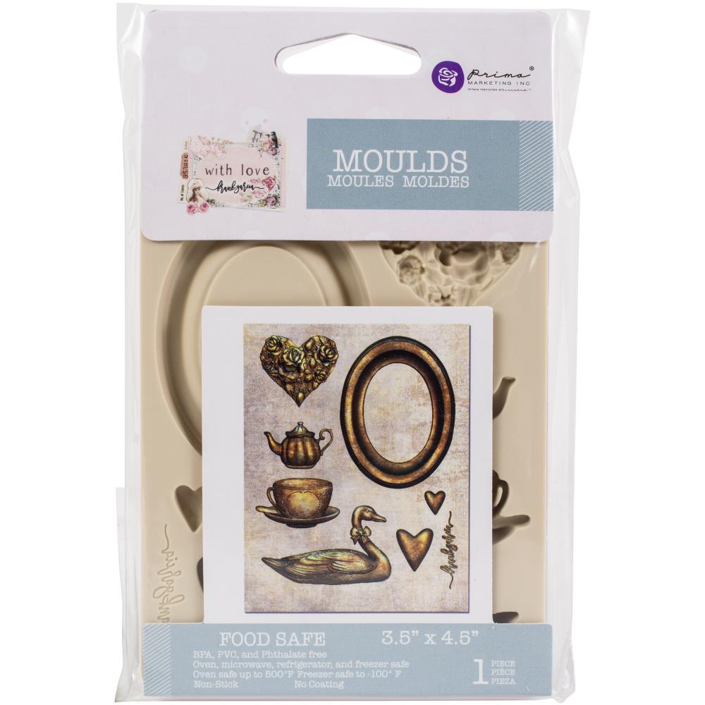 Prima Decor Moulds 3.5"X4.5" - With Love 996338 Prima Moulds Prima Decor Moulds 3.5"X4.5" - With Love