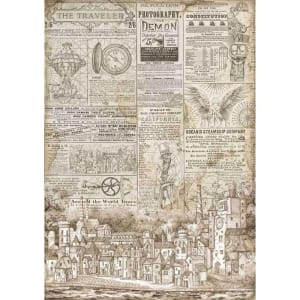 Stamperia Rice Paper A3 - The Traveler Sir Vagabond