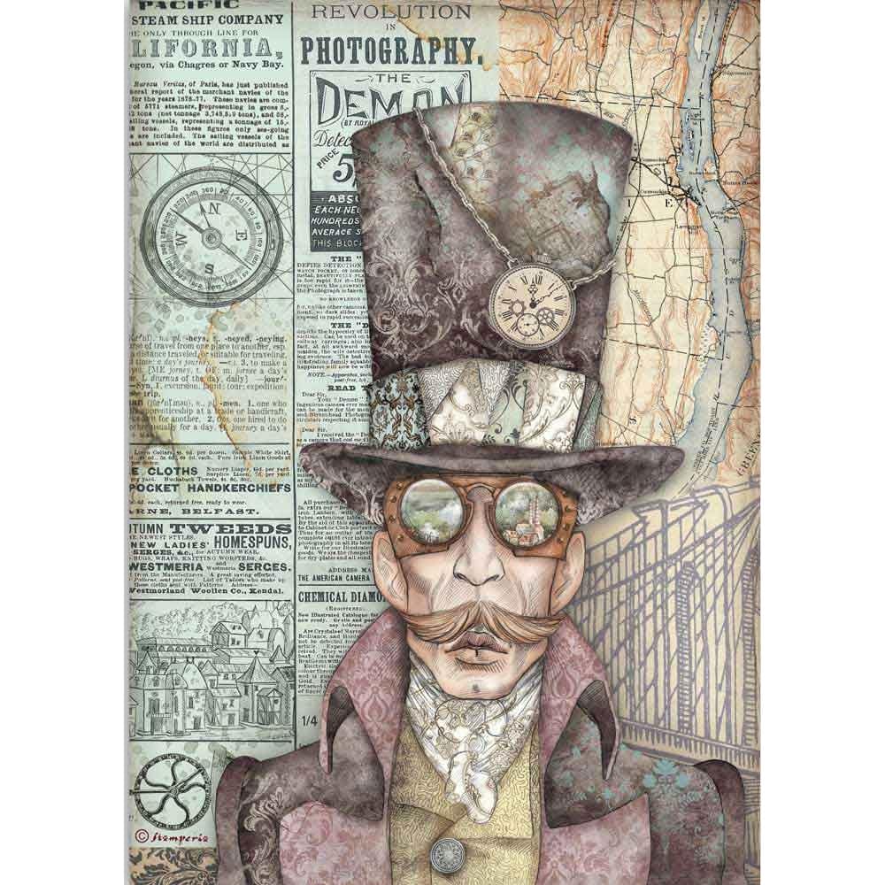 Stamperia Rice Paper A4 - Photography Sir Vagabond DFSA4516 Stamperia Rice Paper Stamperia Rice Paper A4 - Photography Sir Vagabond