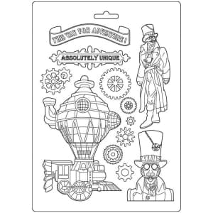 Stamperia Soft Maxi Mould 8.5"X11.5" - Train Sir Vagabond